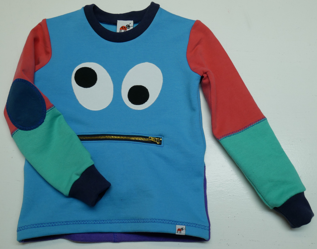 Zipmonstertröja små barn stl 104cl