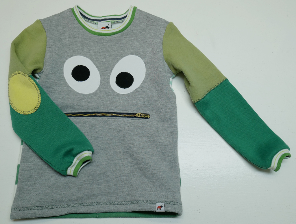 Zipmonstertröja små barn stl 110cl