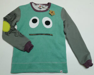 Zipmonstertröja stora barn stl 128cl