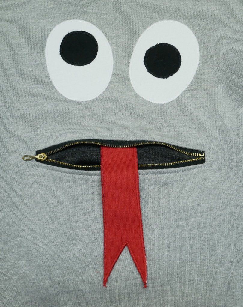 Zipmonstertröja stora barn stl 128cl - Bild 3