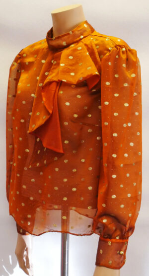 Blus med lång puffärm stl L/42